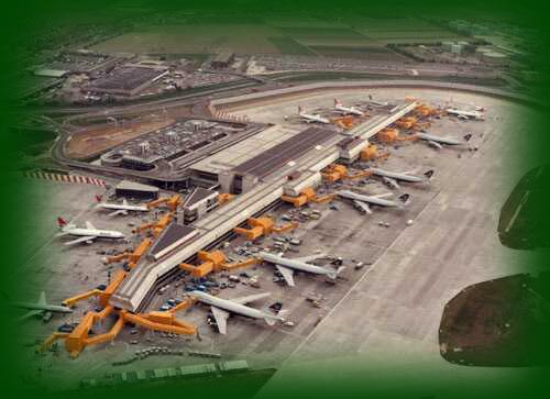 Heathrow Terminal 4 as seen by aircraft